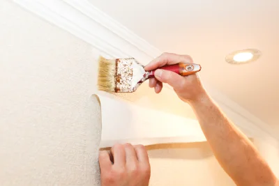 Pose de papier peint à Blandin — revêtements muraux et toiles de verre